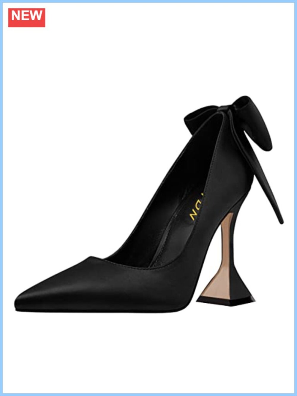 Pointy Toe Slip On Pumps Block High Heels Dress Shoes